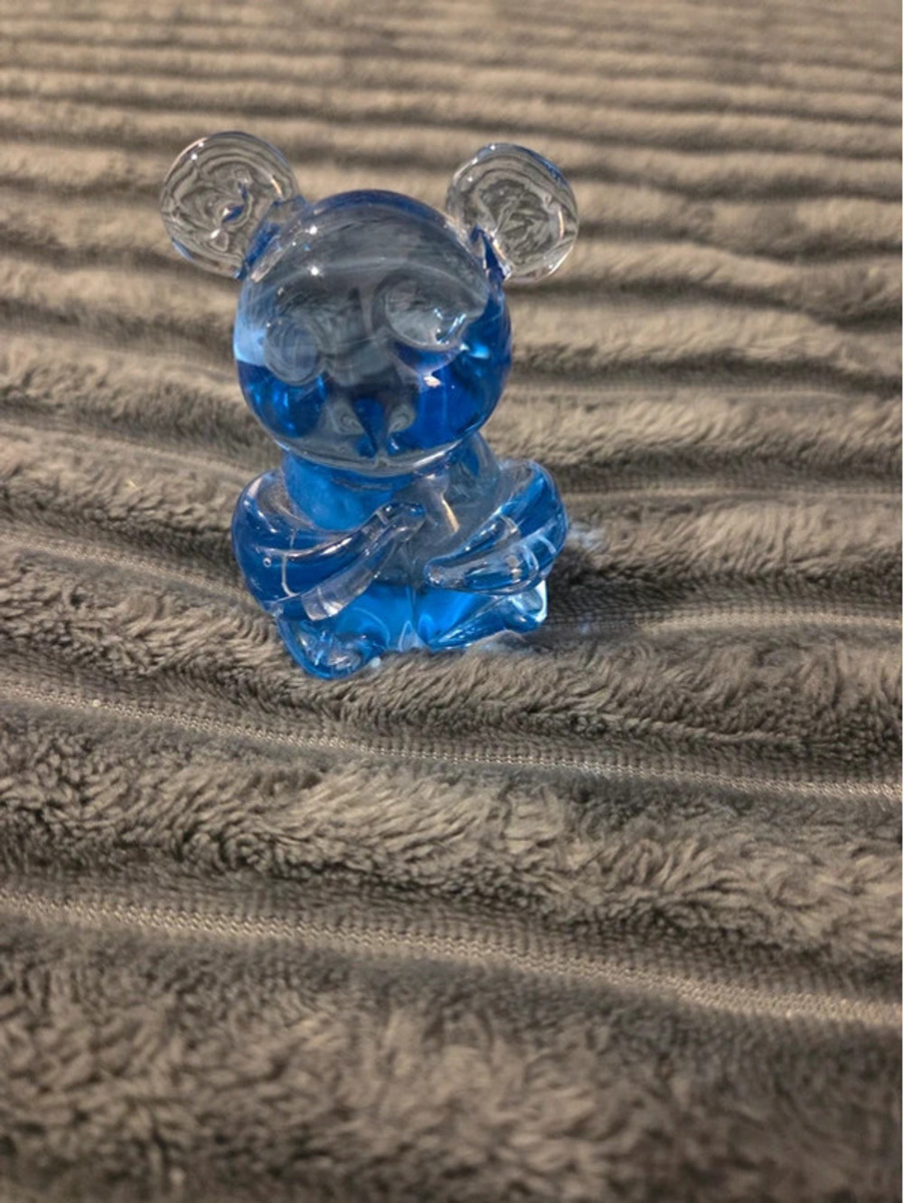 Vintage blue glass koala bear
